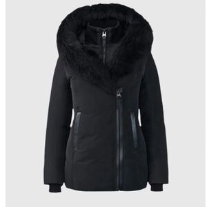 MACKAGE ADALI-BX Down coat with blue fox fur Signature Mackage Collar